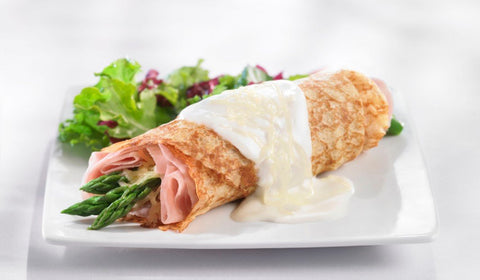 Galette de sarrasin aux jambon, fromage et béchamel