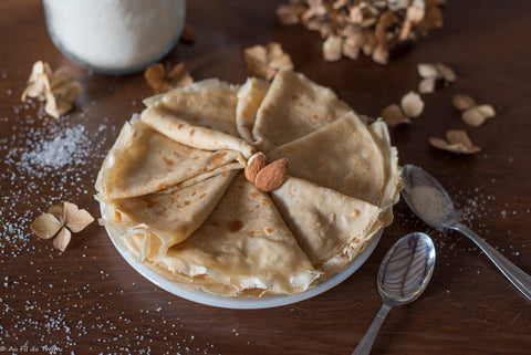 Crêpes lait d’amande et fleur d’oranger