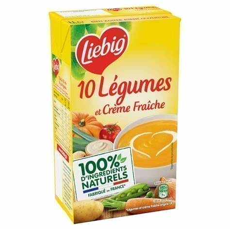 LIEBIG Soup with 10 Vegetables and Fresh Cream without Preservatives 1L