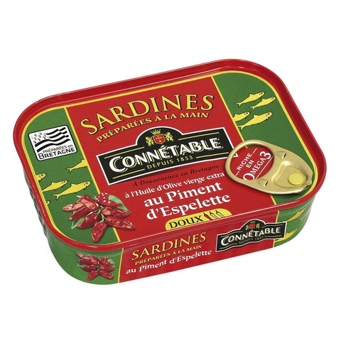 Connetable Sardine Piment huile d'olive 135g freeshipping - Mon Panier Latin