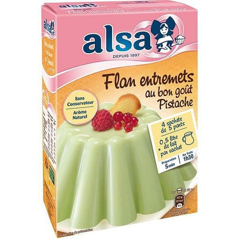 Alsa Preparation flan entremets au bon goa»t de Pistache 180g freeshipping - Mon Panier Latin