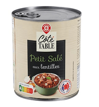 Petit sale Cote Table lentilles A l'Auvergnate 840g