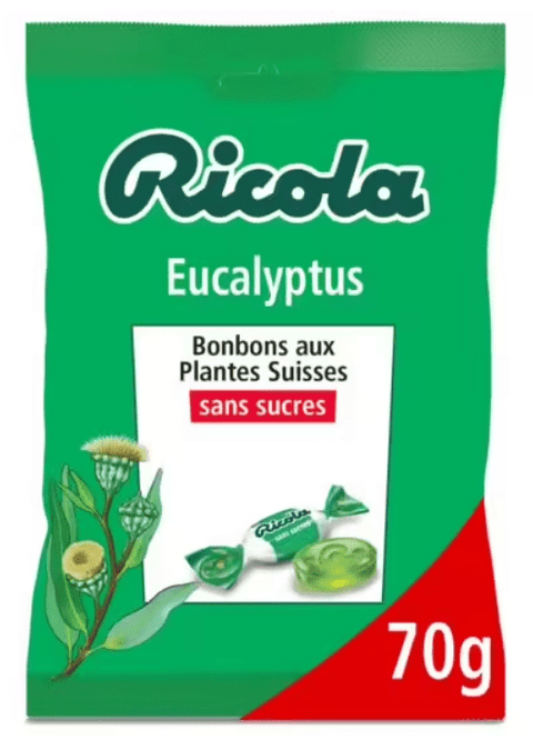 Bonbons eucalyptus s/sucres RICOLA le sachet de 70 g