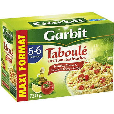 Garbit Taboule aux tomates fraiches menthe citron 730g freeshipping - Mon Panier Latin