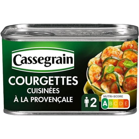 Cassegrain Courgettes cuisinees a la provena§ale et huile d'olive 375g freeshipping - Mon Panier Latin