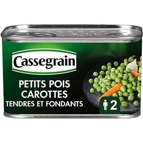Cassegrain Petits pois carottes selection tendres et fondants 265g freeshipping - Mon Panier Latin