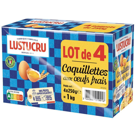 Lustucru Coquillettes fresh eggs, made France. -Lot g-