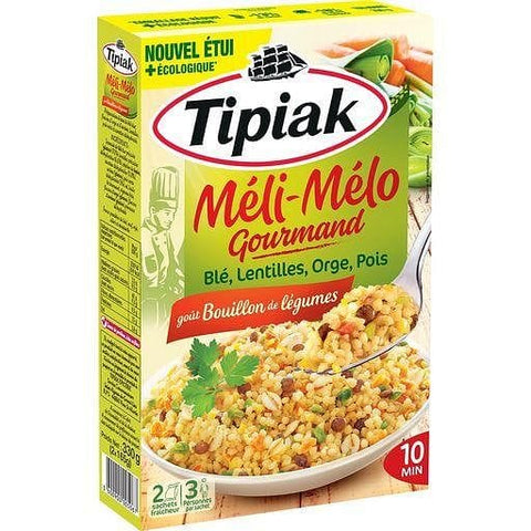 Tipiak Meli-Melo gourmand, ble lentilles orge pois, pret en 10 min 2x165g freeshipping - Mon Panier Latin