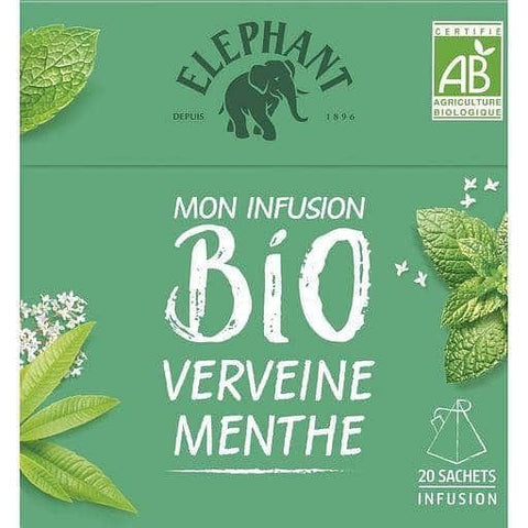 Elephant Infusion bio verveine et menthe 20 sachets 30g freeshipping - Mon Panier Latin