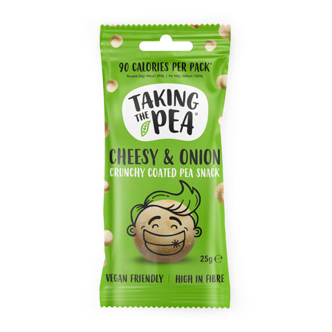 Taking The Pea Cheesy & Onion Crunchy Coated Pea Snack (25g)