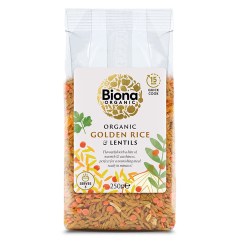 Biona Organic Golden Rice & Lentils (250g)