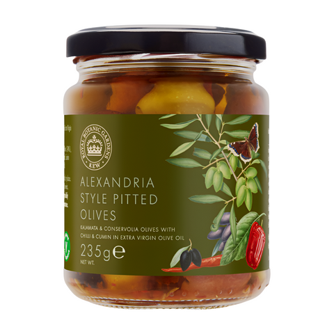 RBG Kew Alexandria Style Pitted Olives with Cumin & Chilli (235g)