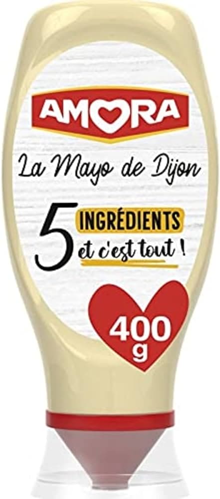 Amora mayonnaise de dijon 5 ingredients le tube 400g