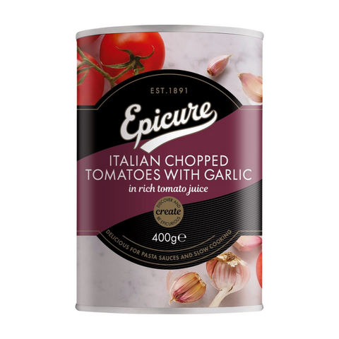 Epicure Italian Chopped Tomatoes with Garlic (400g)