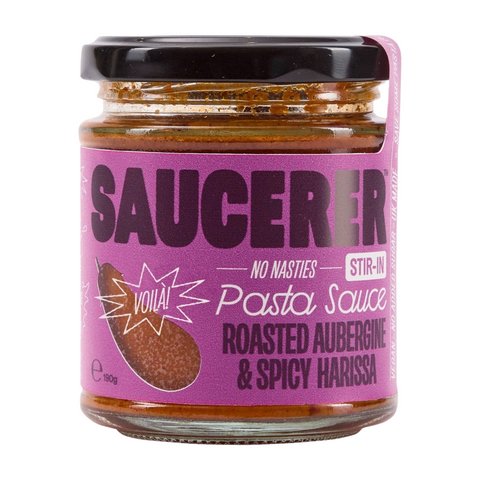 Saucerer Roasted Aubergine & Smoky Harissa Pasta Sauce (190g)