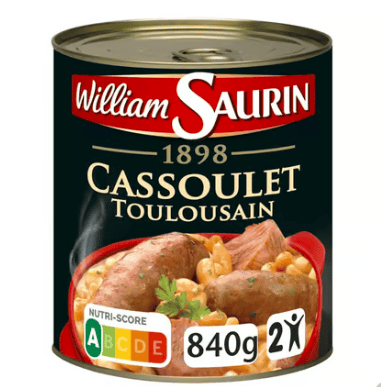 William Saurin 1898 Toulouse Cassoulet Cooked with Goose Fat - Ready Meal 840g