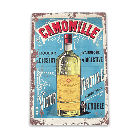 Vintage Metal Sign - Retro Advertising, Camomile Liqueur