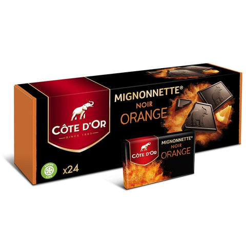 Côte d'Or - Chocolats Mignonnettes Chocolat Noir Orange - la boîte de 24 - 240 g