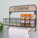 Wall Hanging Kitchen Storage Unit with Kitchen Roll Holder