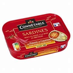 Connetable 1/5 sardines à l'huile d'olive et piment de cayenne 135g