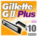 PQ 10 BLADES GILLETTE G 2 Plus recharges lames de rasoirs