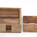 Wooden Wave Design Coasters In A Wooden Holder