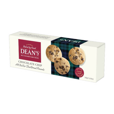 Dean's Chocolate Chip All Butter Shortbread Rounds (140g)