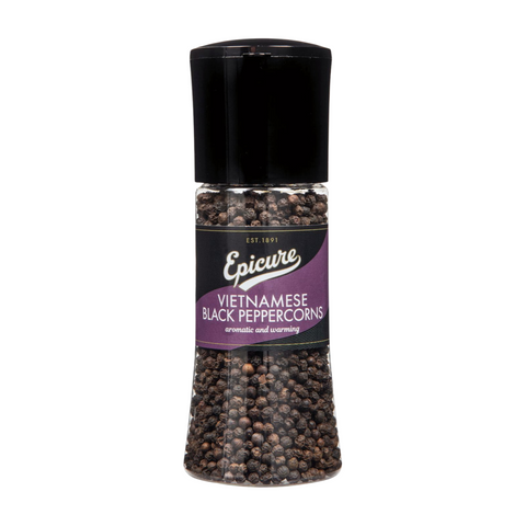 Epicure Vietnamese Black Peppercorns in Large Grinder (145g)