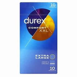 Durex préservatifs confort xxl extra large extra long x10