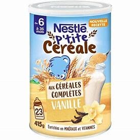Nestle ptite cereale aux cereales completes vanille de 6 a 36 mois 415g