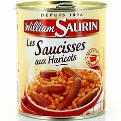 Wiliam saurin saucisses aux haricots 840g