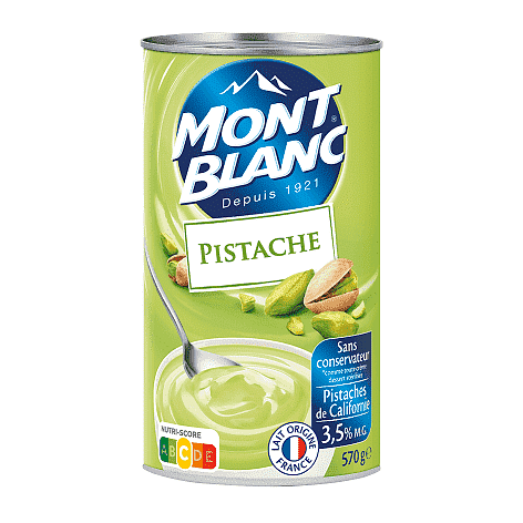 Mont Blanc Creme dessert Pistache 570g freeshipping - Mon Panier Latin