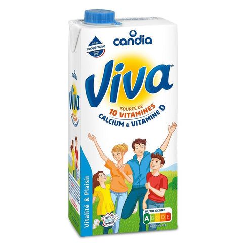 CANDIA Lait viva demi-ecreme 10 vitamines + vitamine D 1L freeshipping - Mon Panier Latin