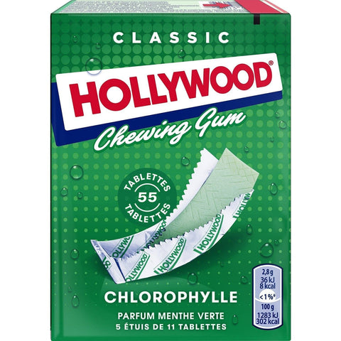 Hollywood Classic chewing-gums tablette chlorophylle 5x11 tablettes 155g freeshipping - Mon Panier Latin