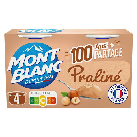 Mont Blanc Cremes dessert praline  4x125g freeshipping - Mon Panier Latin