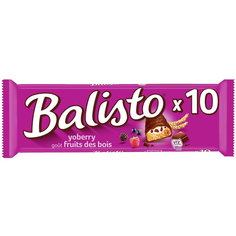 Balisto Barres chocolatees creme au lait et fruits des bois 10x18,5g freeshipping - Mon Panier Latin