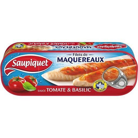 Saupiquet Filets de maquereaux Tomate basilic 169g freeshipping - Mon Panier Latin