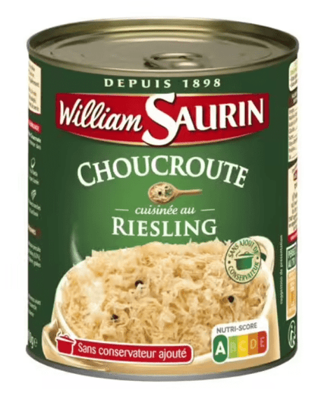 Plat cuisine choucroute au Riesling WILLIAM SAURIN la boite de 810 g