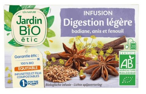 Infusion Bio digestion legere JARDIN BIO ETIC la boite de 20 sachets