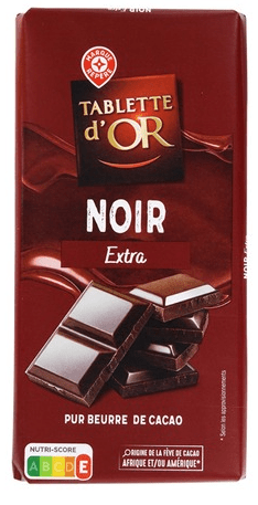 Chocolat Tablette d'Or noir Extra 47% cacao 100g