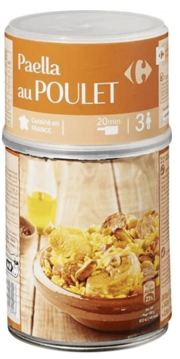 Plat Cuisine Paella au Poulet CARREFOUR 1kg