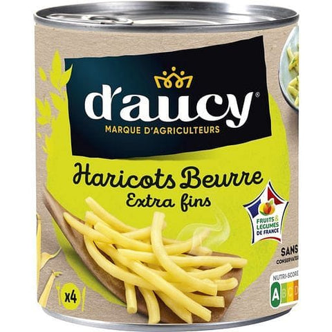 D'Aucy Haricots beurre extra fins 100% cultives en France 800g freeshipping - Mon Panier Latin