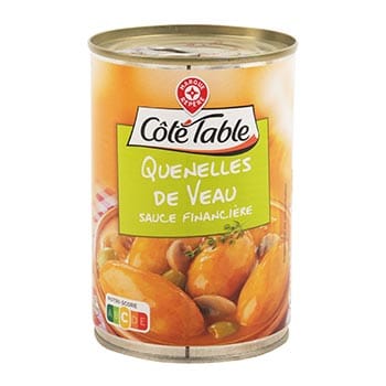 Côte Table Plat cuisine Quenelles de veau sauce Financière 400g