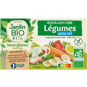 Jardin Bio Bouillon Cube Legumes sans sel x8 72g freeshipping - Mon Panier Latin