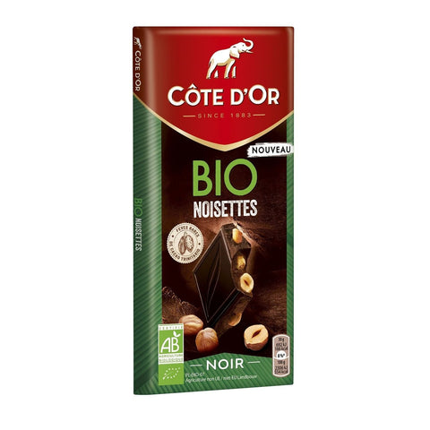 COTE D'OR Chocolat Noir noisettes Bio 150g freeshipping - Mon Panier Latin