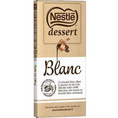 Nestle Dessert Tablette de chocolat patissier: blanc 180g freeshipping - Mon Panier Latin