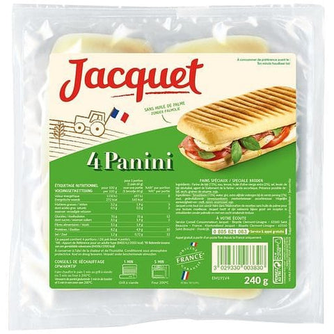 Jacquet Pain panini x4 - 240g freeshipping - Mon Panier Latin