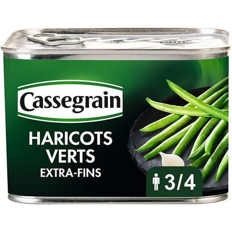 Cassegrain Haricots verts extra-fins selection cueillis et ranges main 390g freeshipping - Mon Panier Latin
