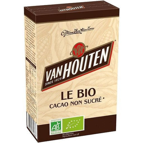 Van Houten Chocolat en poudre bio 100% pur cacao non sucre 125g freeshipping - Mon Panier Latin