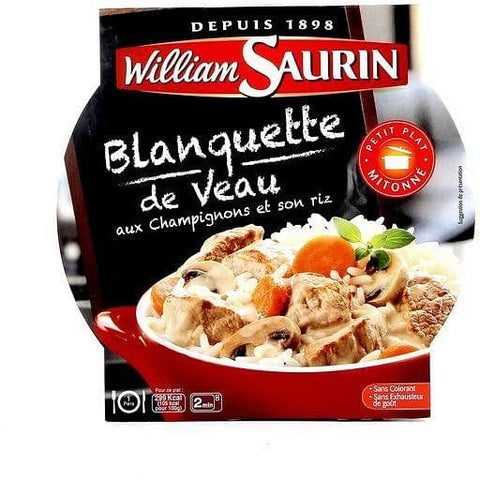 William Saurin Blanquette de veau aux champignons et riz 285g freeshipping - Mon Panier Latin